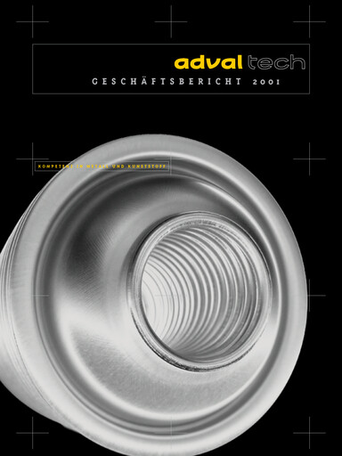 Miniature Adval Tech Rapport annuel 2001