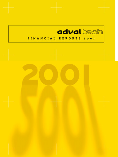 Miniature Adval Tech Rapport financier 2001