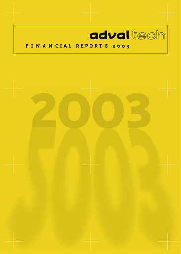 Miniature Adval Tech Rapport financier 2003