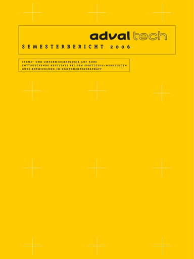 Miniature Adval Tech Rapport semestriel 2006-h1