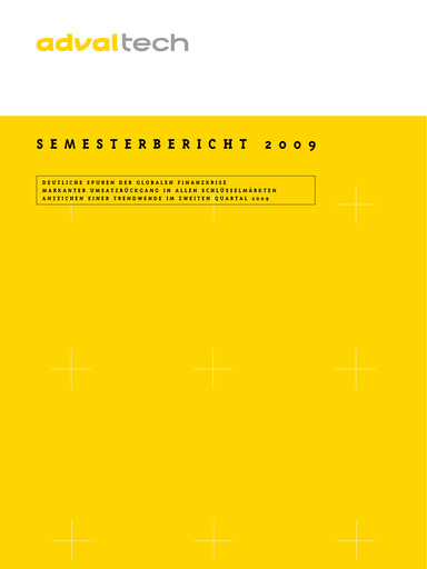 Miniature Adval Tech Rapport semestriel 2009-h1