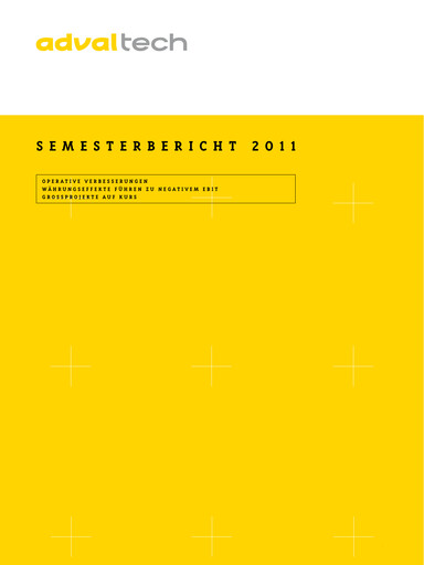 Miniature Adval Tech Rapport semestriel 2011-h1