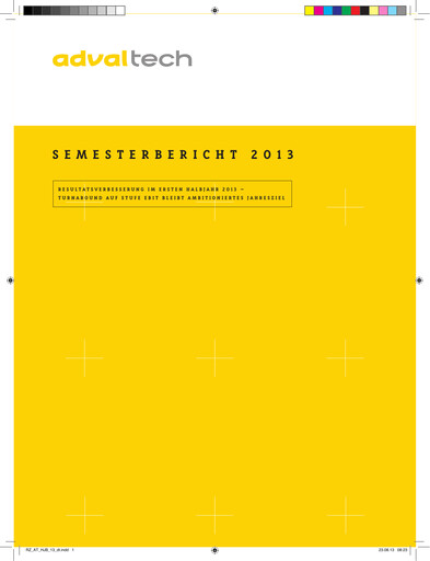 Miniature Adval Tech Rapport semestriel 2013-h1