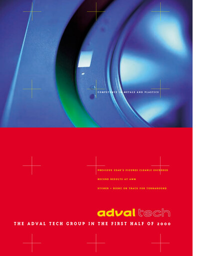 Miniature Adval Tech Rapport semestriel 2000-h1