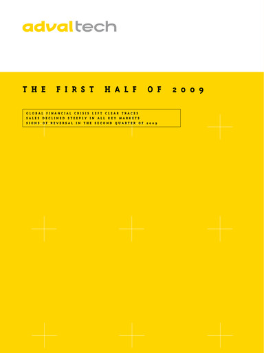 Miniature Adval Tech Rapport semestriel 2009-h1