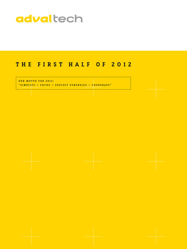 Miniature Adval Tech Rapport semestriel 2012-h1