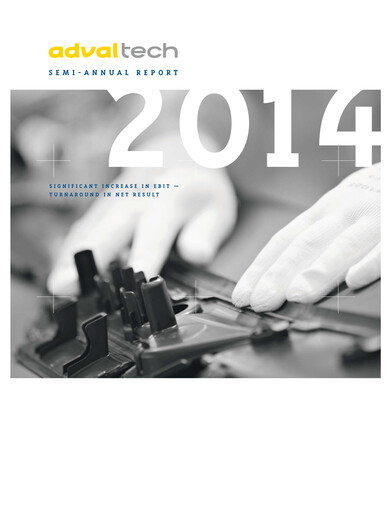 Miniature Adval Tech Rapport semestriel 2014-h1
