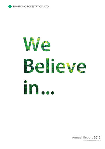 Thumbnail Sumitomo Forestry Annual Report 2012