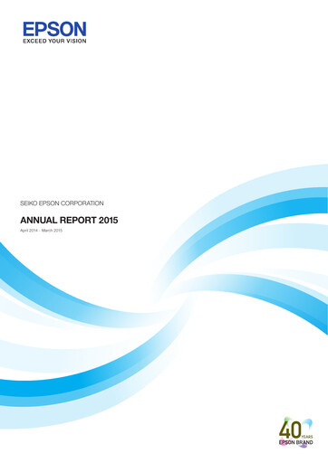 Thumbnail Seiko Epson Corporation Annual Report 2015