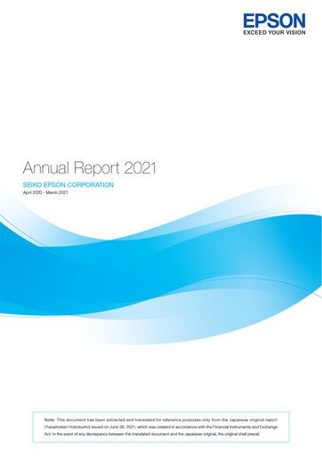 Thumbnail Seiko Epson Corporation Annual Report 2021