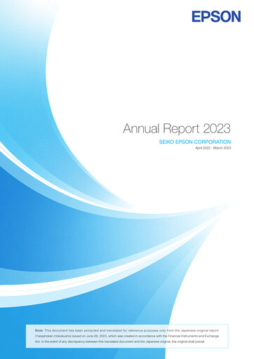 Thumbnail Seiko Epson Corporation Annual Report 2023