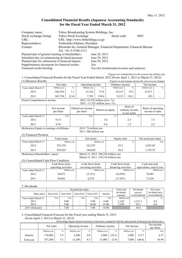 Thumbnail TBS Holdings Financial Statement fy2011