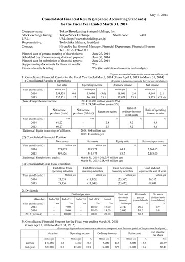 Thumbnail TBS Holdings Financial Statement fy2013