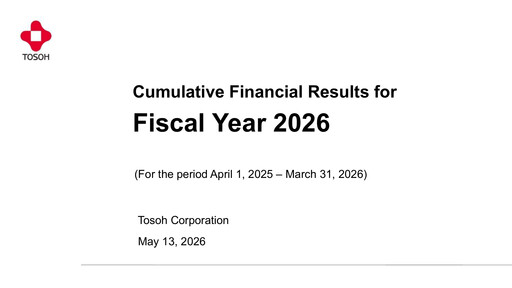 Thumbnail Tosoh Corporation Financial Report 2026