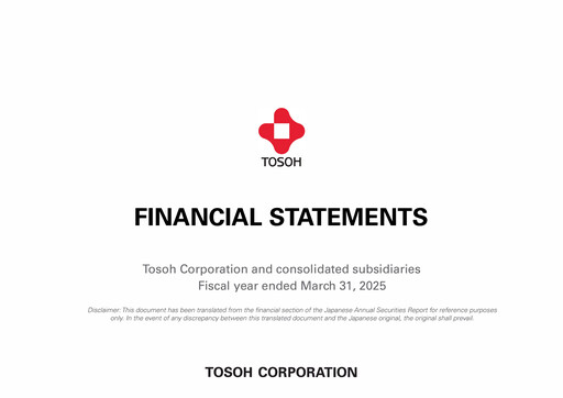 Thumbnail Tosoh Corporation Financial Statement 2025