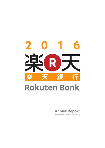 Thumbnail Rakuten Bank Annual Report 2016