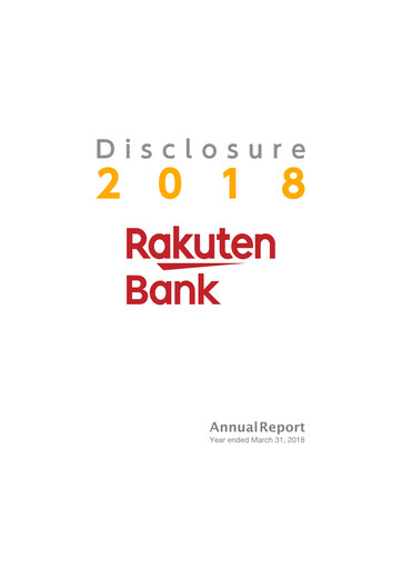 Thumbnail Rakuten Bank Annual Report 2018