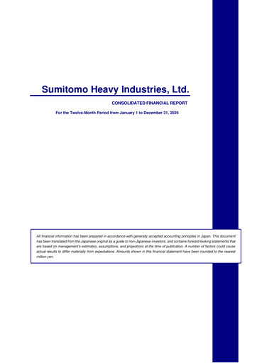 Miniature Sumitomo Heavy Industries Rapport financier 2025