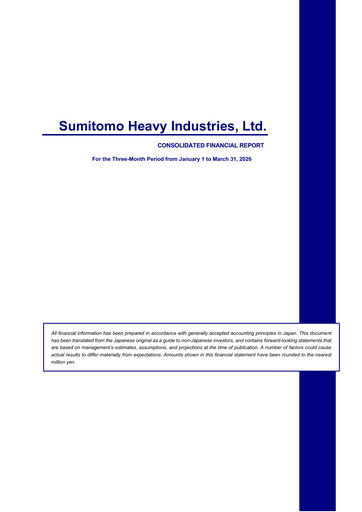 Miniature Sumitomo Heavy Industries Rapport trimestriel 2026-q1