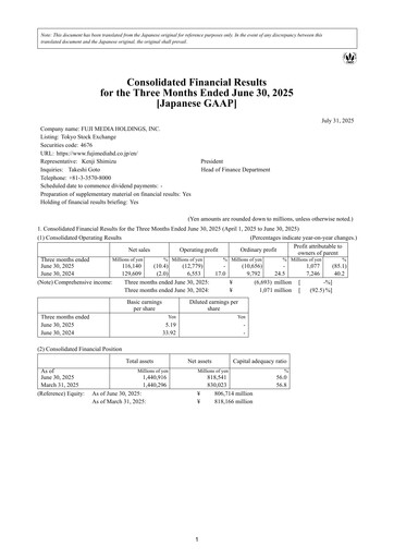 Thumbnail Fuji Media Holdings Quarterly Report 2025-q1