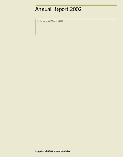 Thumbnail Nippon Electric Glass Annual Report 2002