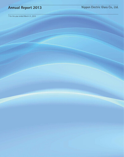 Thumbnail Nippon Electric Glass Annual Report 2013