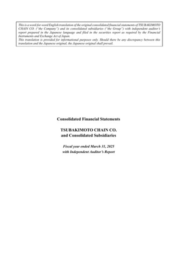 Thumbnail Tsubakimoto Chain Financial Statement 2025