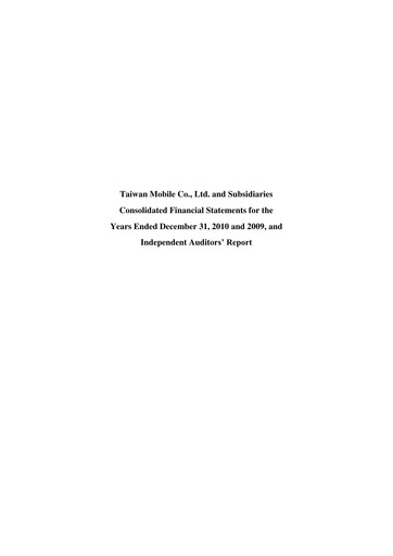 Thumbnail Taiwan Mobile
 Financial Statement 2010