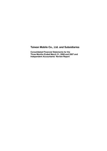 Miniature Taiwan Mobile
 Rapport trimestriel 2008-q1