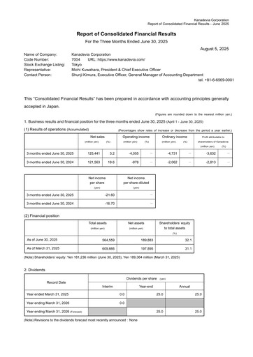 Thumbnail Kanadevia Corporation Quarterly Report 2025-q1