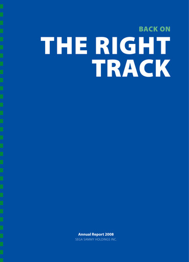 Thumbnail Sega Sammy Holdings Annual Report 2008