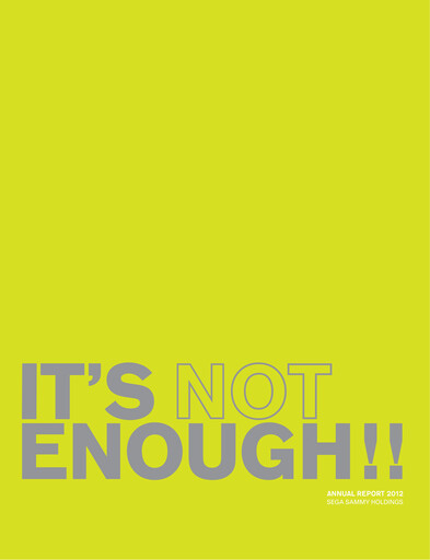 Thumbnail Sega Sammy Holdings Annual Report 2012