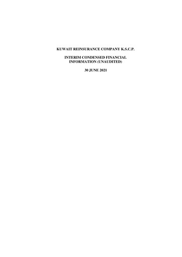 Thumbnail Kuwait Reinsurance Company Quarterly Report 2021-q2