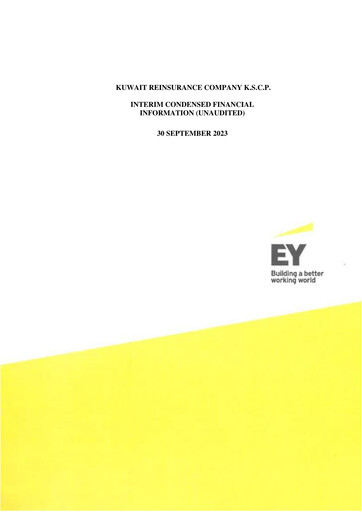 Thumbnail Kuwait Reinsurance Company Quarterly Report 2023-q3