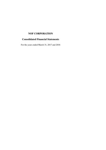 Thumbnail NOF Corporation Financial Statement fy2017