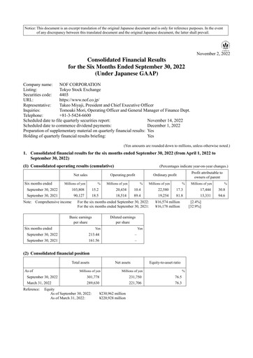 Vorschaubild NOF Corporation Halbjahresbericht 2022-h1