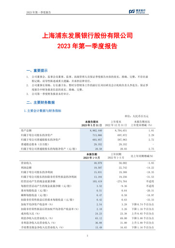 Vorschaubild Shanghai Pudong Development Bank
 Quartalsbericht 2023-q1