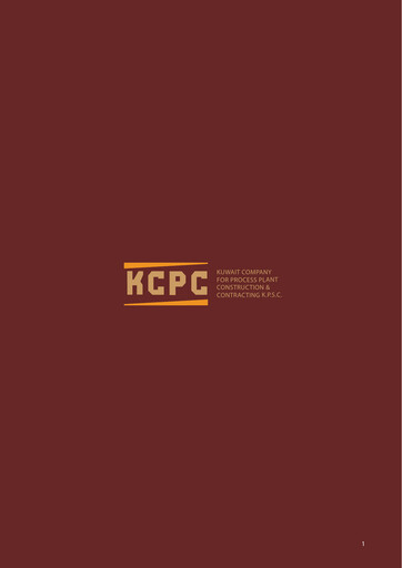 Thumbnail The Kuwait Company for Process Plant Construction and Contracting Annual Report 2016