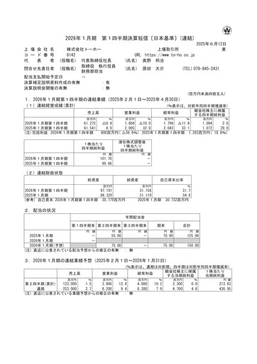 Thumbnail Toho Co., Ltd. Quarterly Report 2026-q1