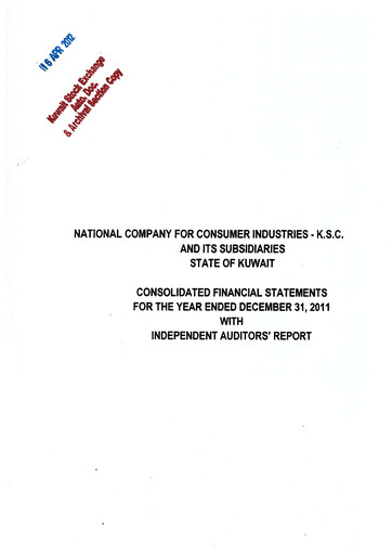 Vorschaubild National Consumer Holding Company Finanzmitteilung 2011