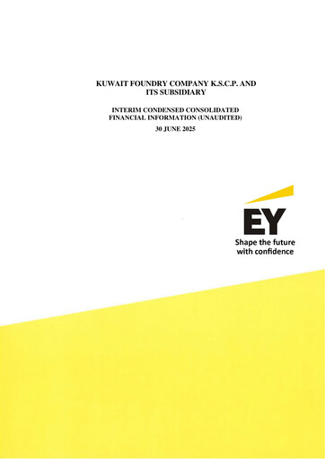 Miniature Kuwait Foundry Company K.S.C.P. Rapport semestriel 2025-h1