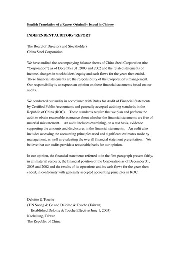 Thumbnail China Steel Financial Statement 2003