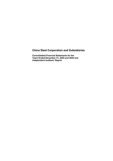Thumbnail China Steel Financial Statement 2025