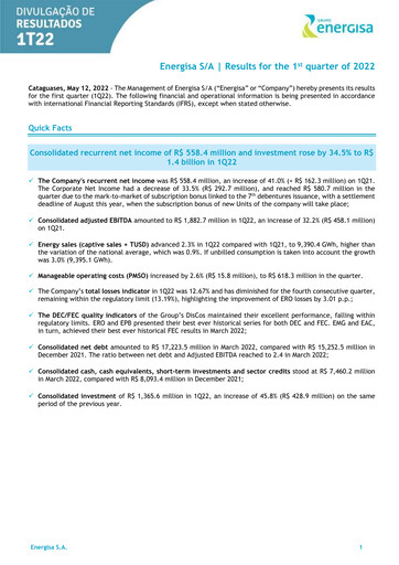 Thumbnail Energisa S.A. Quarterly Report 2022-q1