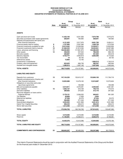 Thumbnail RHB Bank Quarterly Report 2014-q2