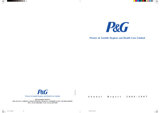 Thumbnail Procter & Gamble India Annual Report 2006-2007