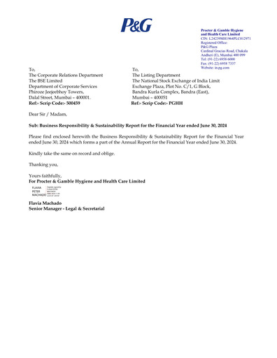 Thumbnail Procter & Gamble India Sustainability Report 2024