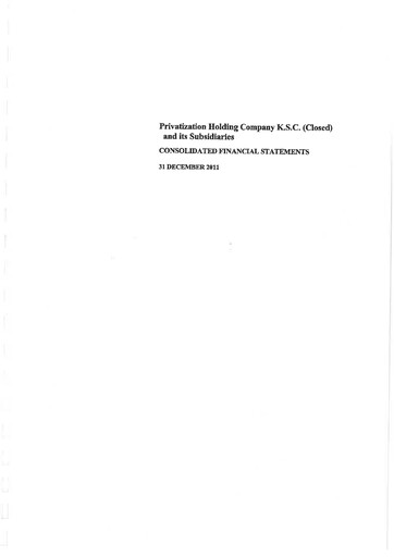 Thumbnail Privatization Holding Company - K.P.S.C. Financial Statement 2011