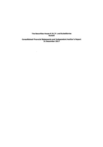 Thumbnail The Securities House Financial Statement 2017